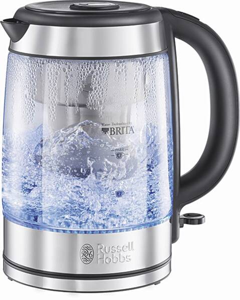 Russell Hobbs Wasserkocher Clarity Glas-Wasserkocher Edelstahl-Glas