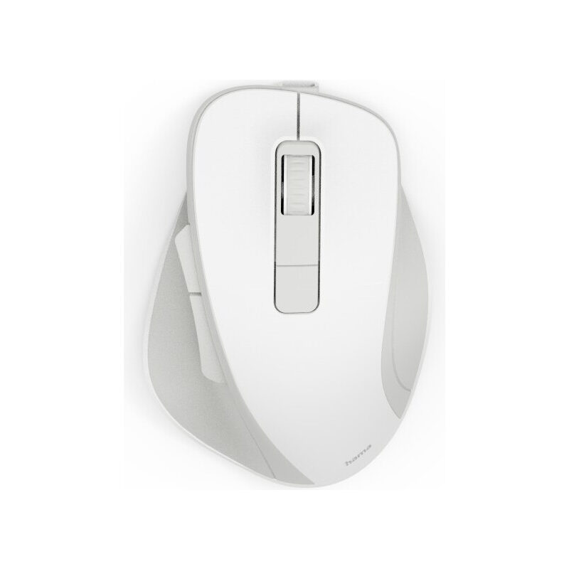 Hama Optische 6-Tasten-Funkmaus, ergonomisch, WM-500, Akkubetrieb, Weiss