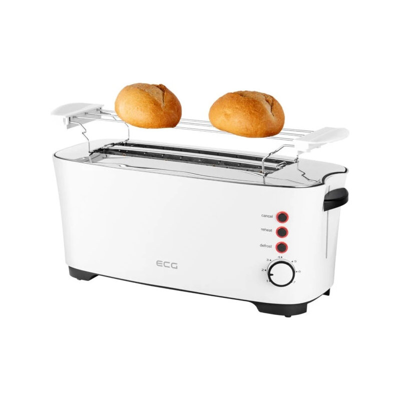 ECG ST 13730, Toaster 1350W für 4 Toastscheiben, weiss