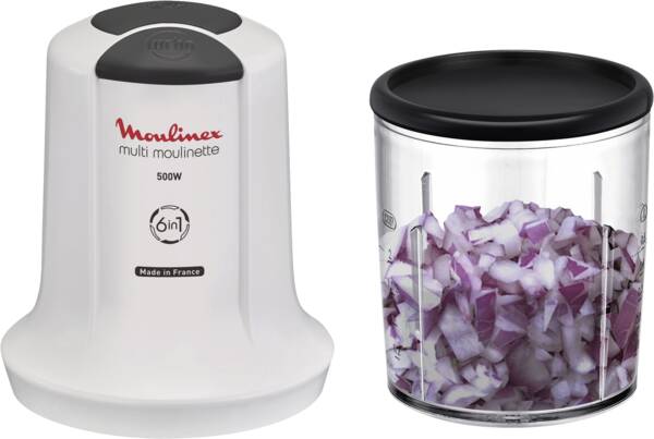 Moulinex Zerkleinerer AT7231 Multi Moulinette 6 in 1 Weiss-Dunkelgrau