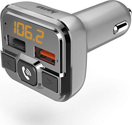 Hama FM-Transmitter mit Bluetooth und Freisprechfunktion