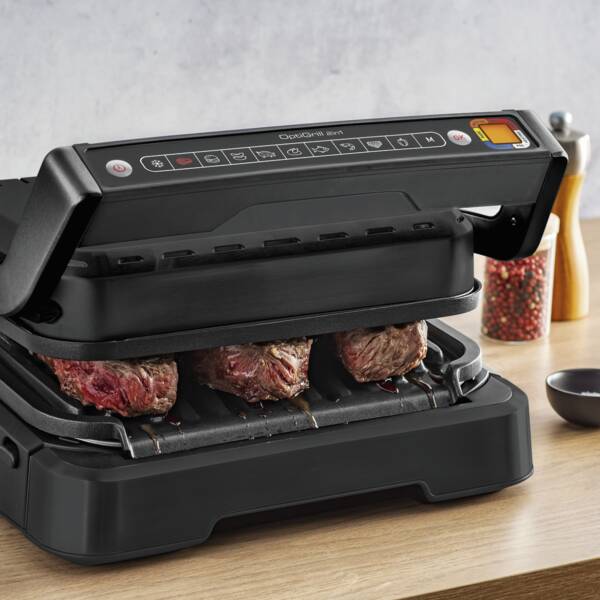 Tefal Kontaktgrill GC7728 OptiGrill 2in1 Schwarz