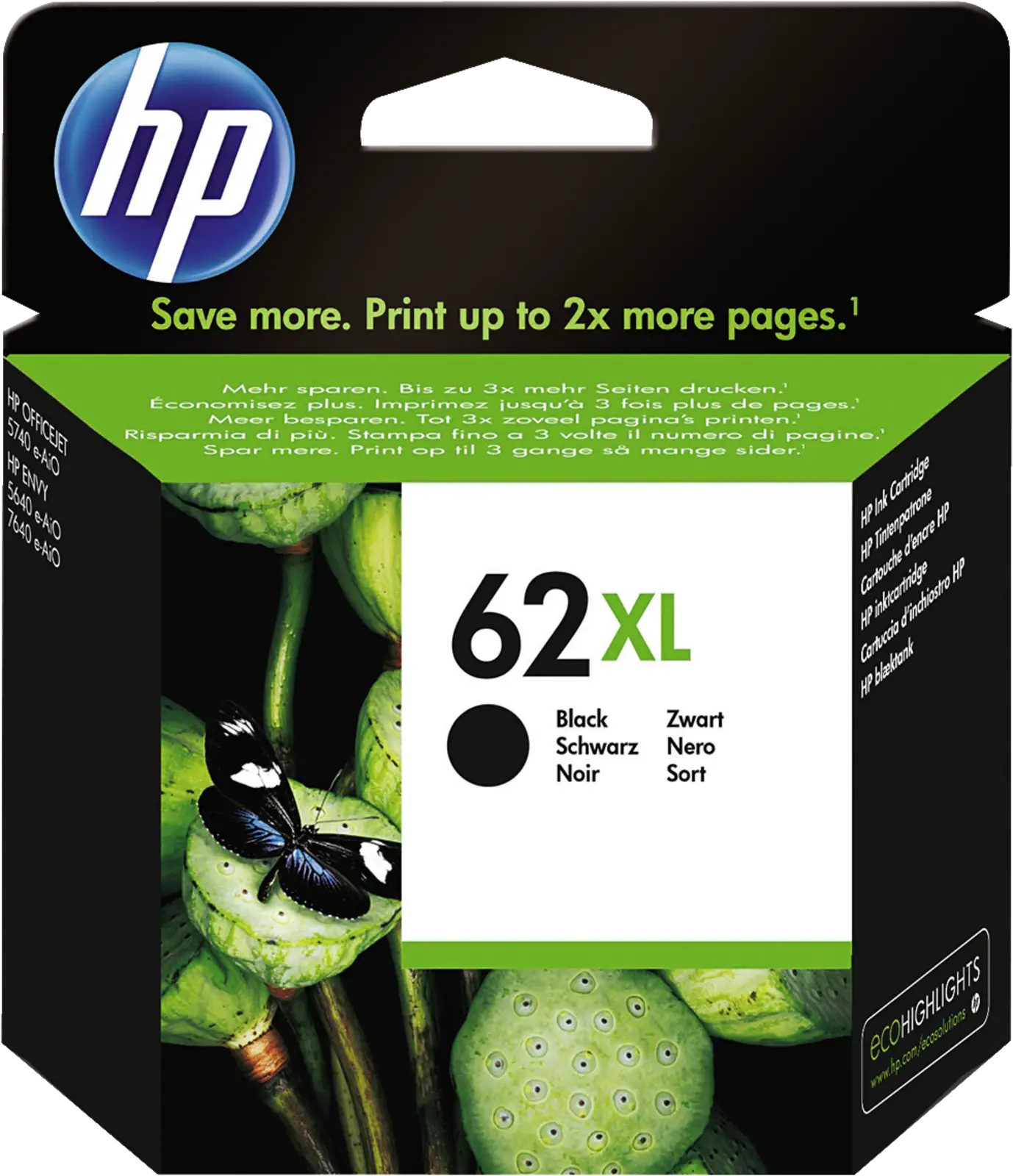 HP Tintenpatrone C2P05AE HP 62 XL — Schwarz