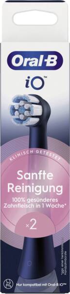 Oral-B Aufsteckbürste für Zahnbürsten iO Sanfte Reinigung 2er Schwarz