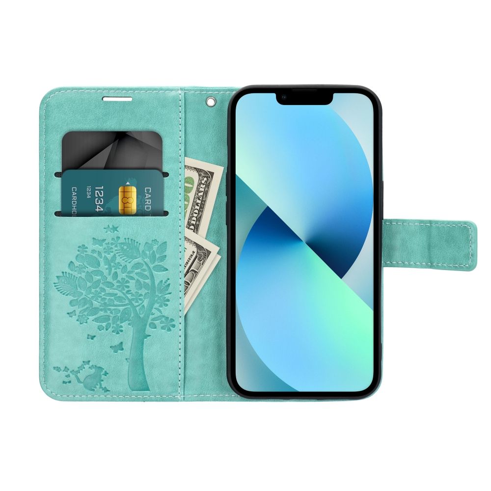 MEZZO Book Case für SAMSUNG Galaxy A55 5G Baum grün