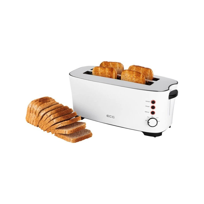 ECG ST 13730, Toaster 1350W für 4 Toastscheiben, weiss