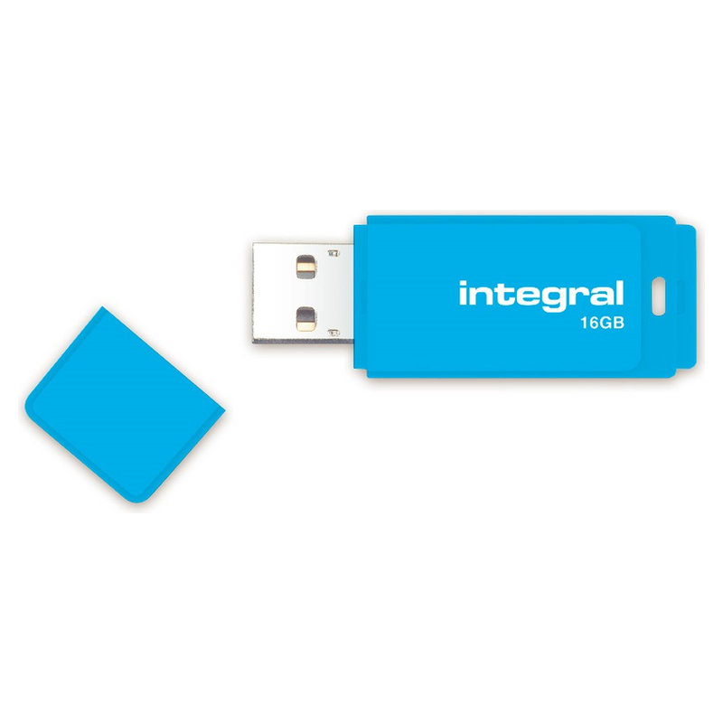 Integral USB Stick Neon, blau 16GB