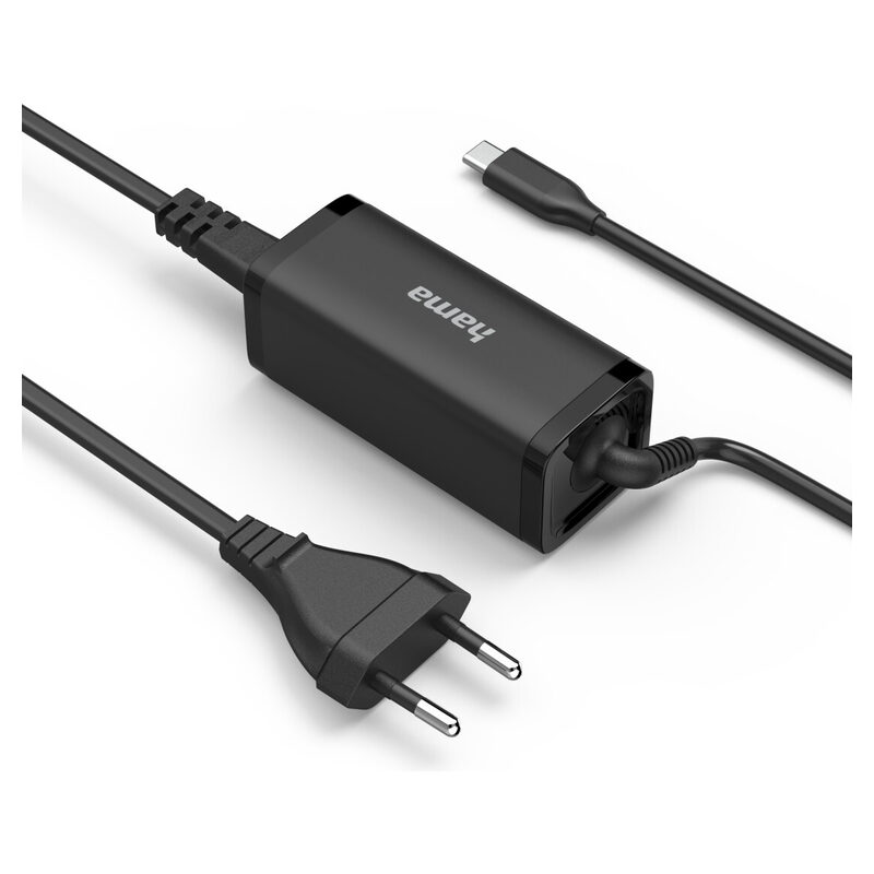 HAMA Universal-Notebook-Netzteil, USB-C, 20V/100W, schwarz