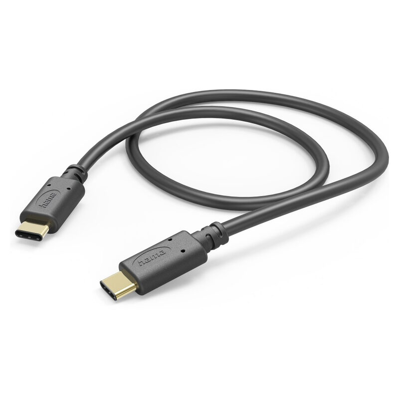 Hama Lade-/Datenkabel, USB Type-C - USB Type-C, 1.0 m, Schwarz