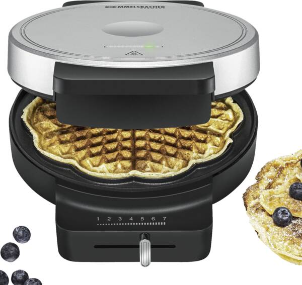 Rommelsbacher Waffeleisen WA 850 Schwarz-Silber
