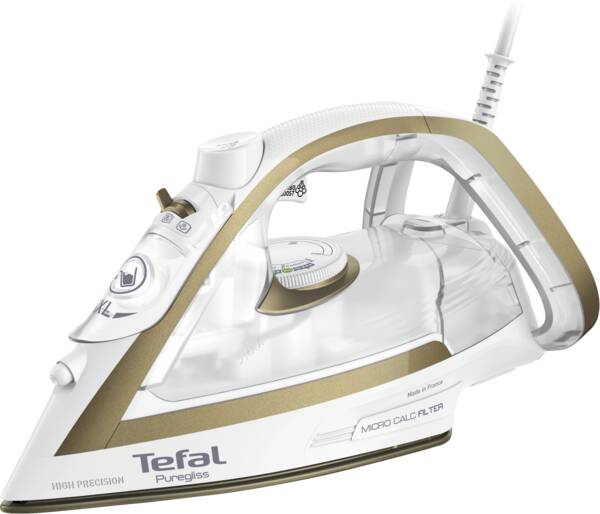 Tefal Dampfbügeleisen FV8042 PUREGLISS Weiss-Gold