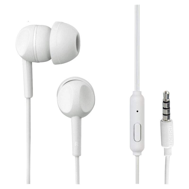 Thomson EAR3005W In-Ear-Ohrhörer, Mikrofon, Weiss