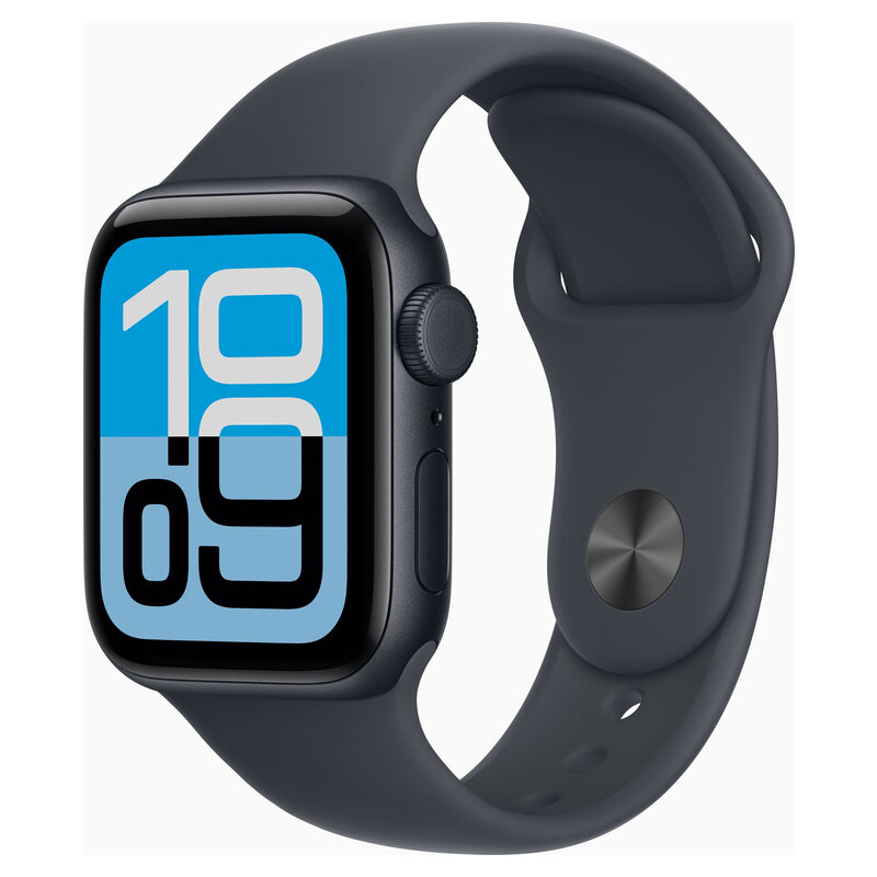 Apple Watch, SE 3, CELL, mitternacht, 40mm, Aluminiumgehäuse, Sportarmband mitternacht S/M