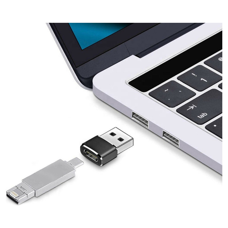 Eiger Adapter USB-C Stecker auf USB-A Kupplung schwarz