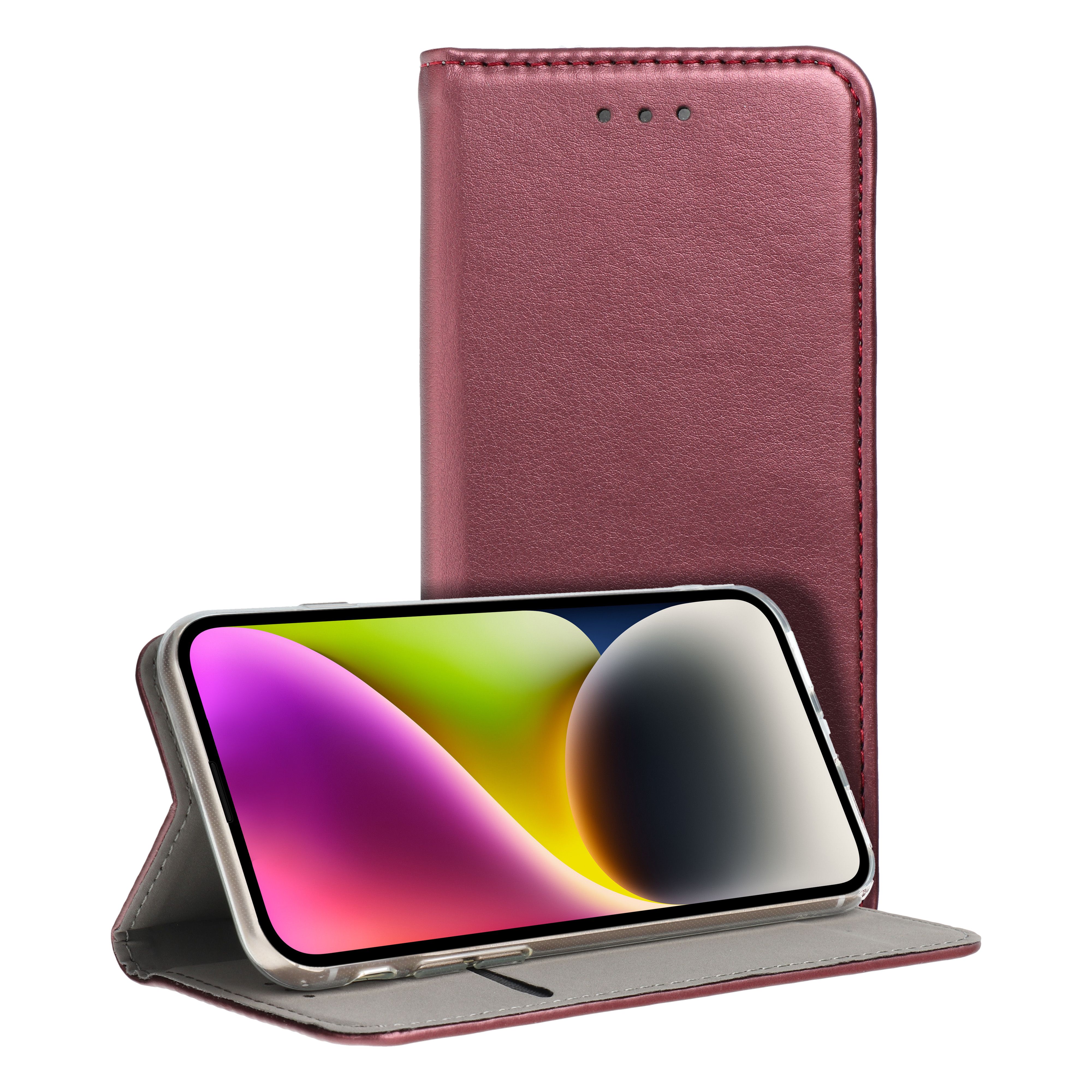 Smart Magneto Holster für SAMSUNG A16 burgunderrot