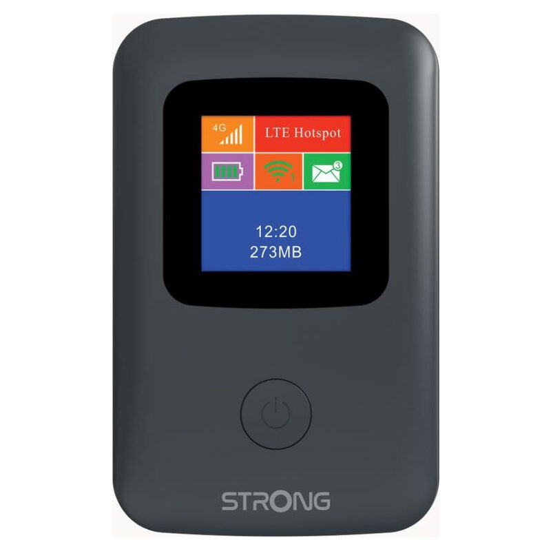 Strong Mobiler Router 4G Hotspot, inkl. Bildschirm, schwarz