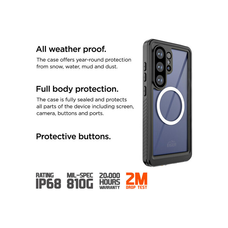 Eiger Avalanche Case für Samsung Galaxy S26 Ultra, schwarz