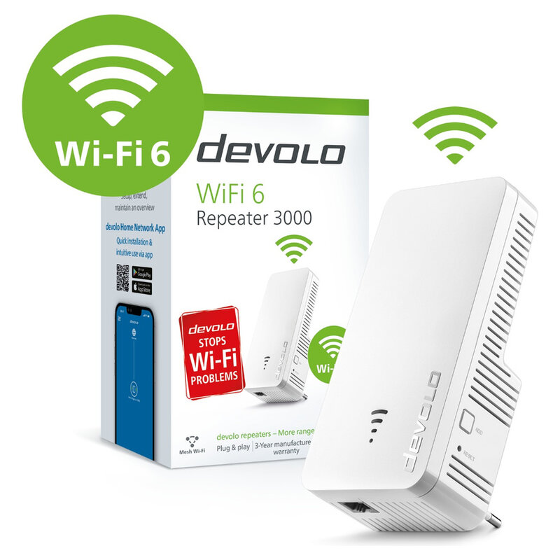 devolo WiFi 6 Repeater 3000 weiss