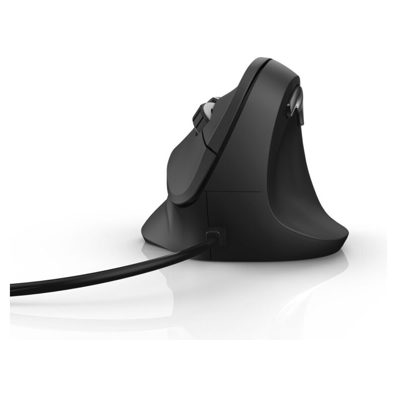 Hama Vertikale, ergonomische 6-Tasten-Maus EMC-500, kabelgebunden, Schwarz