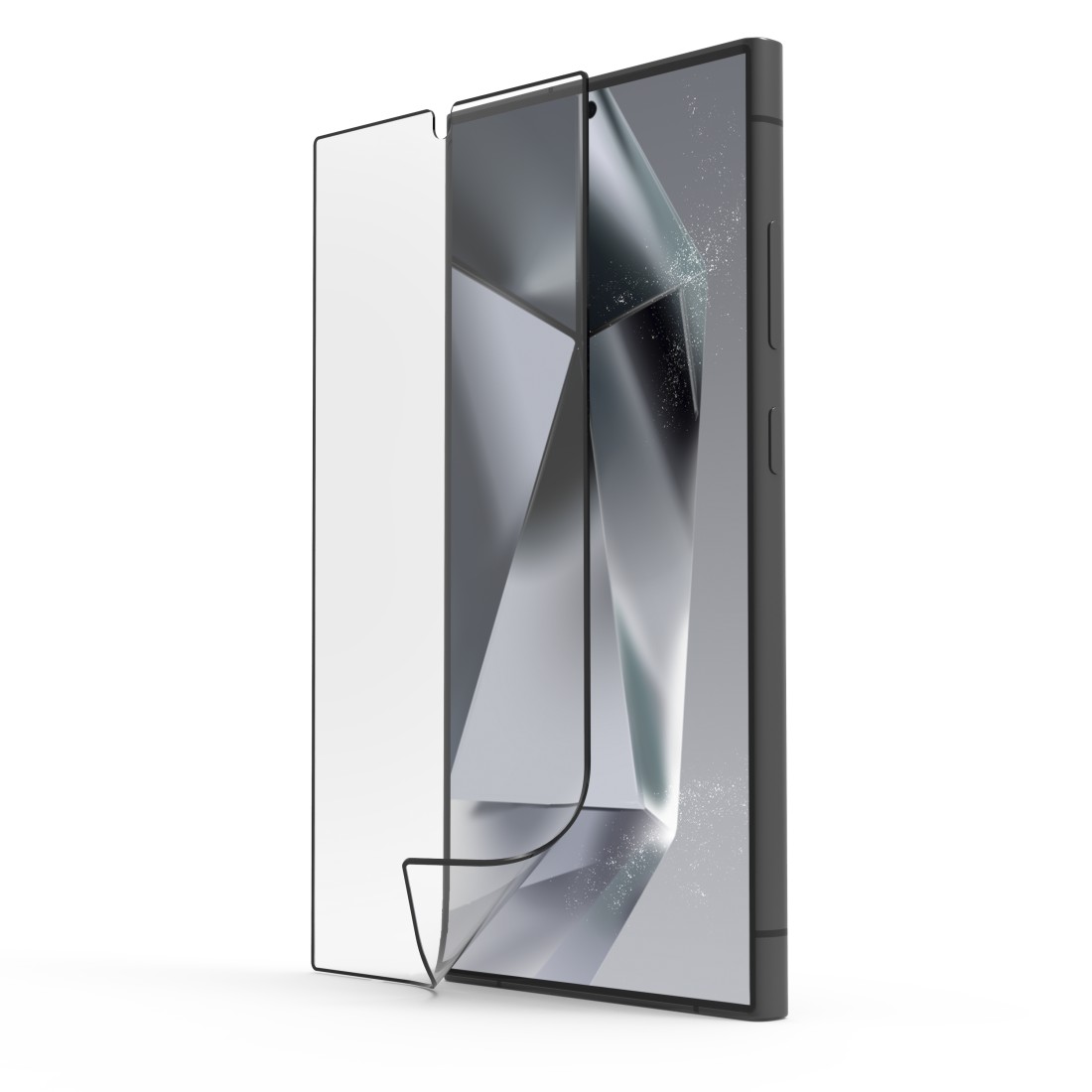 Hama Handy-Schutzglas "Super Hybrid" für Samsung Galaxy S24 Ultra, Montagehilfe