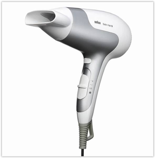 Braun Haircare Haartrockner HD 580 Satin Hair 5 Weiss-Silber