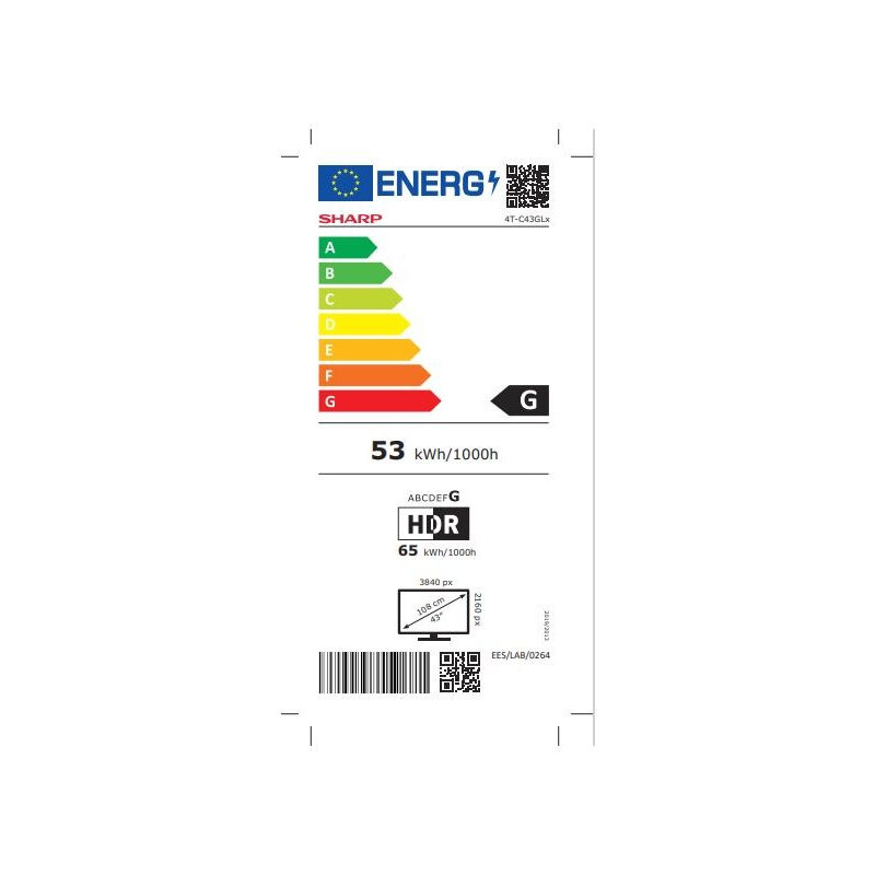 Sharp 43 Zoll GL4260E 4K UHD LED TV schwarz