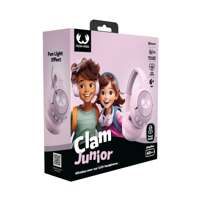 Fresh´n Rebel BT-Kinderkopfhörer Clam J rosa