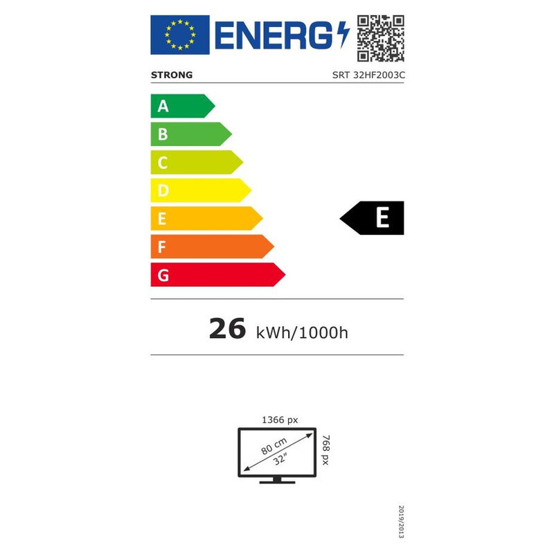Strong 32 Zoll HD Ready Non-Smart TV (schwarz)