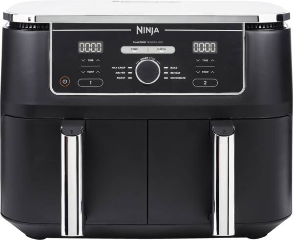 Ninja Doppel-Heißluft-Fritteuse AF400EU Schwarz