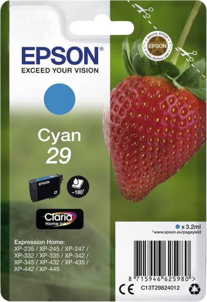 Epson Tintenpatrone T2982 C 29 Cyan