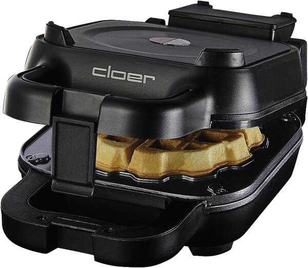 Cloer Waffeleisen Waffel Pie Maker 6150 Schwarz