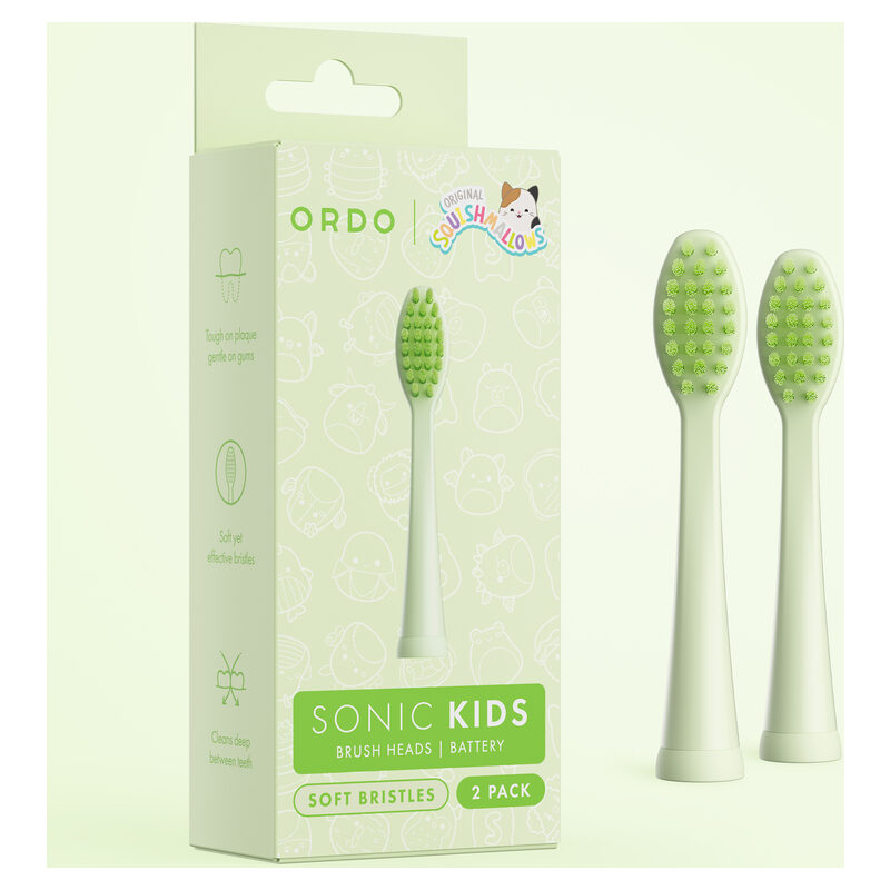 Ordo Sonic Kids Batterie, Bürstenkopf 2er Packung, Squishmallows, Rutabaga