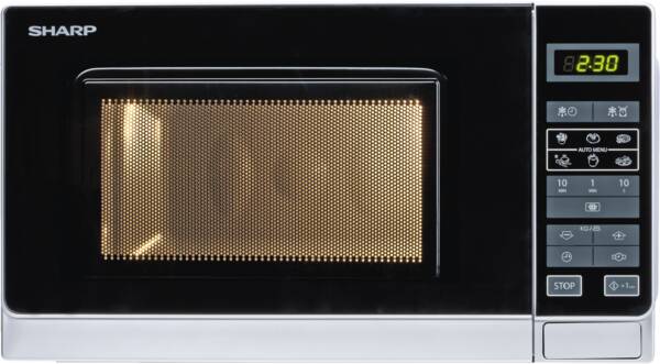 Sharp Solo-Mikrowelle R242INW Silbermetallic
