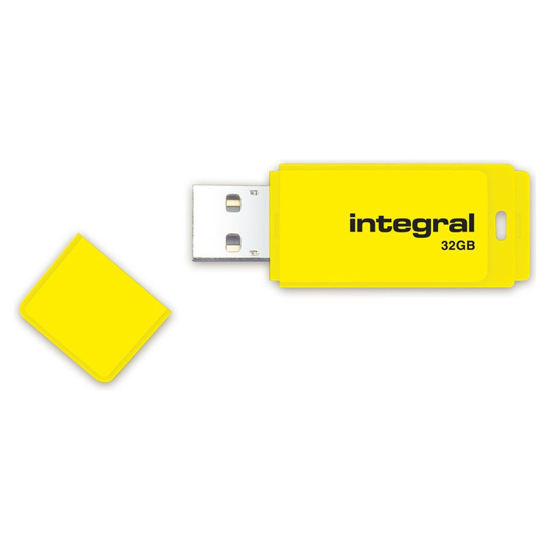 Integral USB Stick Neon, gelb 32GB