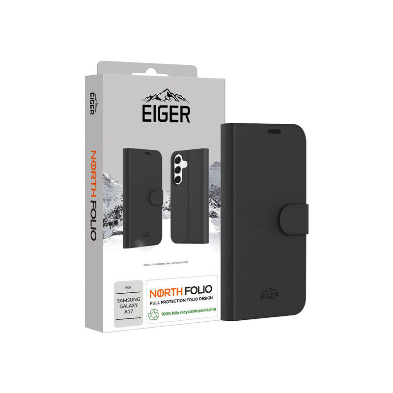Eiger North Folio Bookcover für Samsung Galaxy A17 / A17 5G schwarz