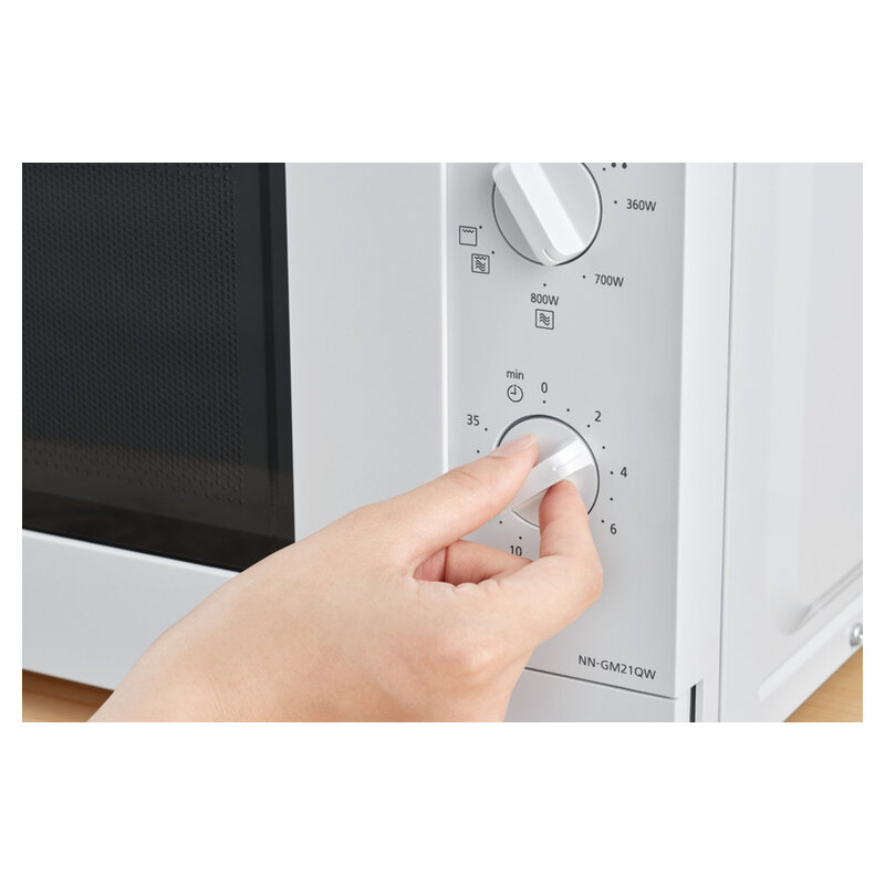 Panasonic NN-GM21QWEPG, Mikrowelle mit Grillfunktion und Drehteller aus Glas, weiss
