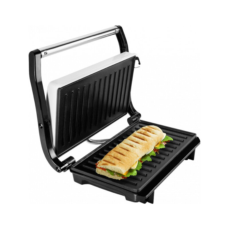 ECG S 1070 Panini, Kontaktgrill 700W, weiss