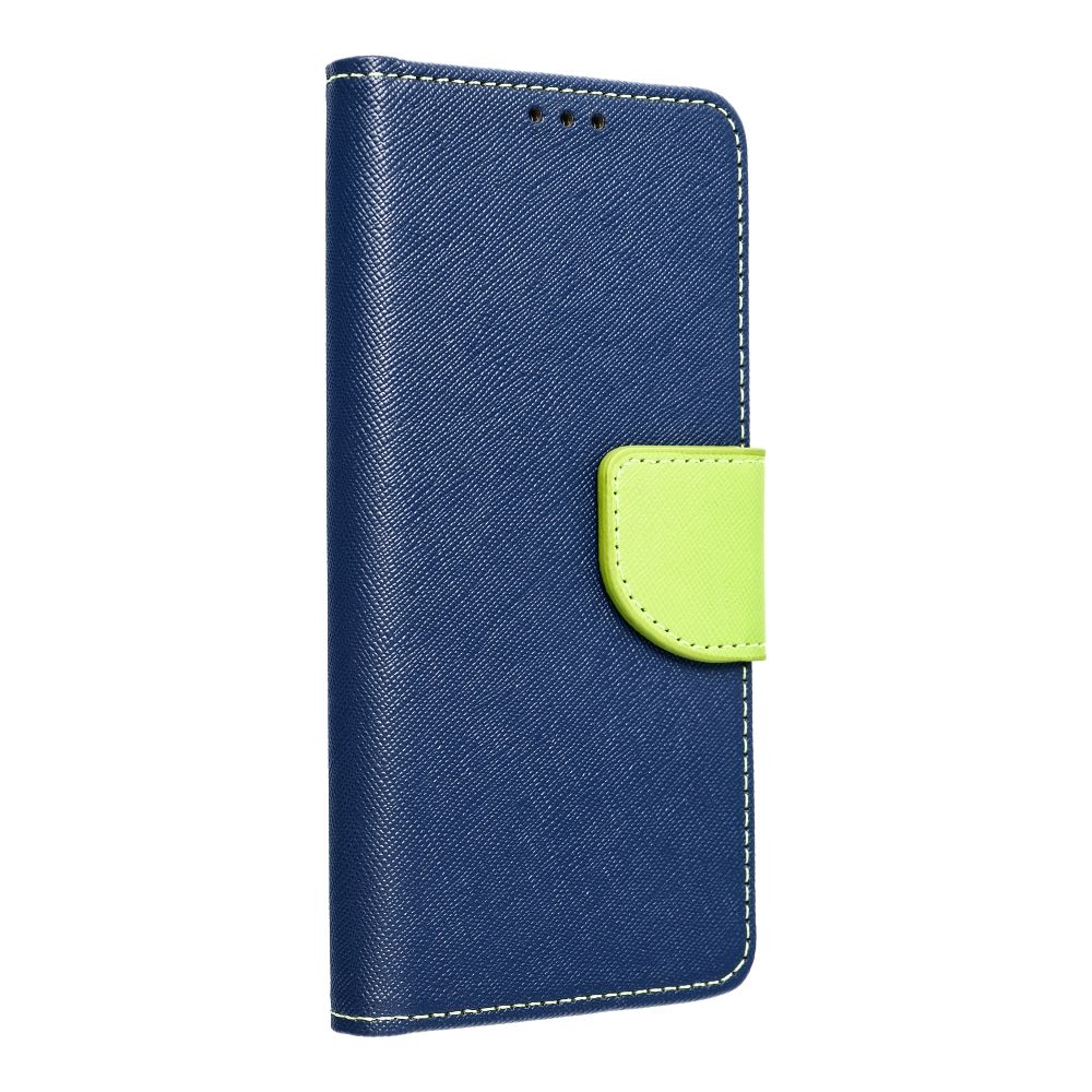 Fancy Book Case für SAMSUNG Galaxy A35 dunkelblau/limone