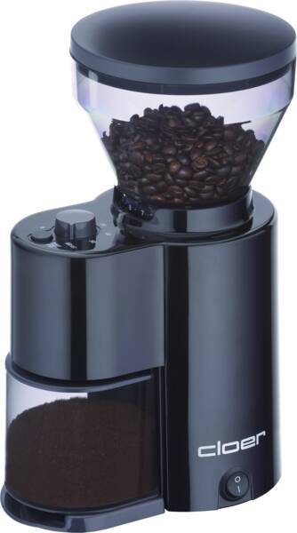 Cloer Kaffeemühle Elektrische Kaffeemühle 7520 Kegelmahlwerk Schwarz