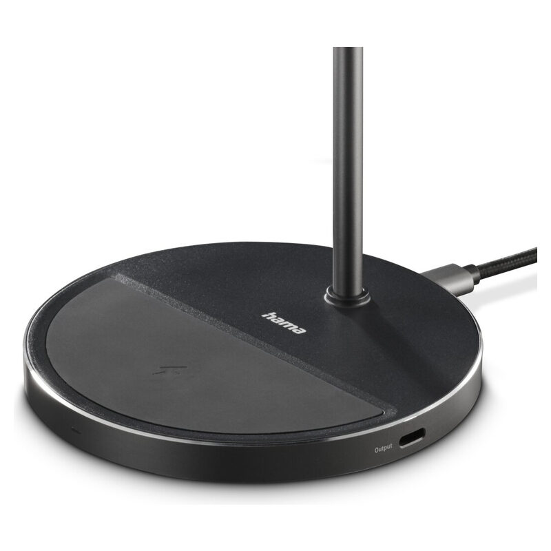 HAMA Ladestation Wireless Charger 2in1 Qi2-Schnelllader + Ladepad f. Kopfhörer, magnetisch, 15W, schwarz