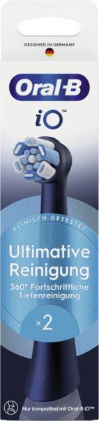 Oral-B Aufsteckbürste für Zahnbürsten iO Ultimative Reinigung 2er Schwarz