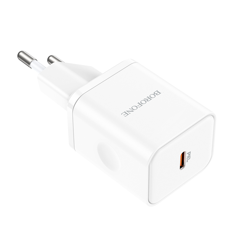 Borofone Wall charger BN6 Field - Type C - QC 3.0 PD 20W white
