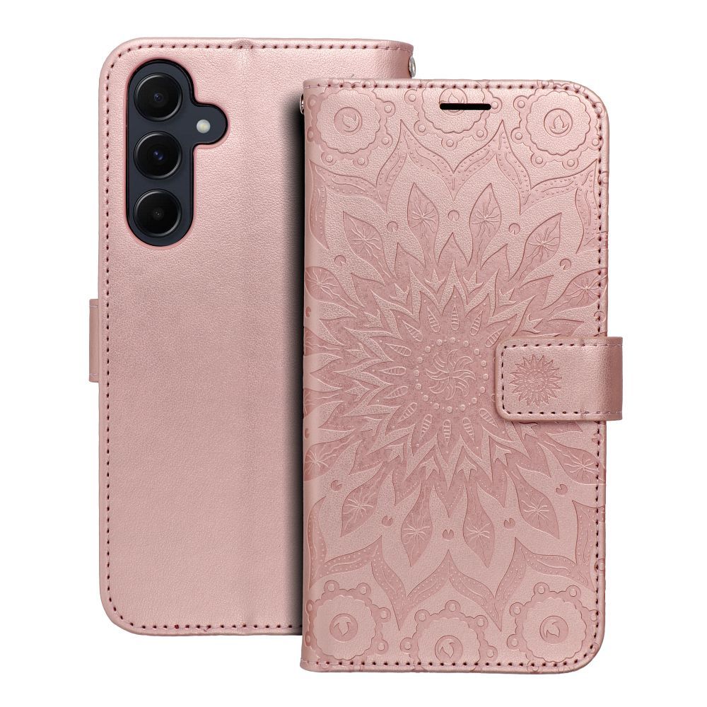 MEZZO Book Case für SAMSUNG Galaxy A55 5G Mandala gold rosa