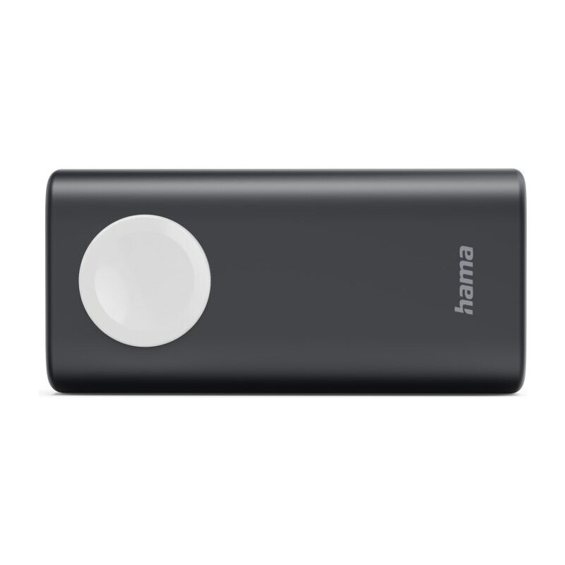 Hama Power Pack Watch,Wireless, 10000 mAh, USB-C, Schwarz
