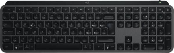Logitech Tastatur MX Keys S – fortschrittliche kabellose Tastatur mit Tastenbe Graphit