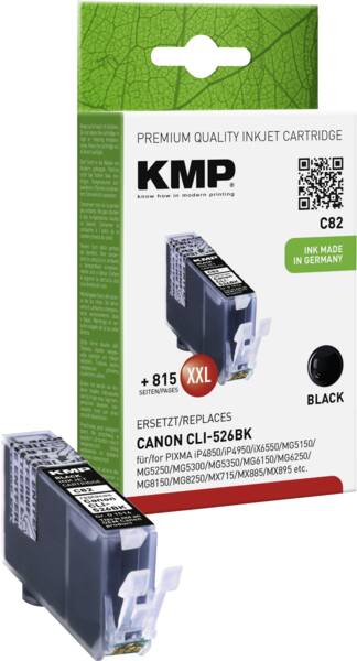 KMP Tintenpatrone C82 OEM Canon CLI-526Bk Schwarz