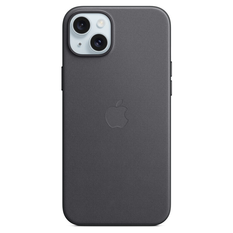 Apple Feingewebe Case mit MagSafe für iPhone 15 Plus schwarz