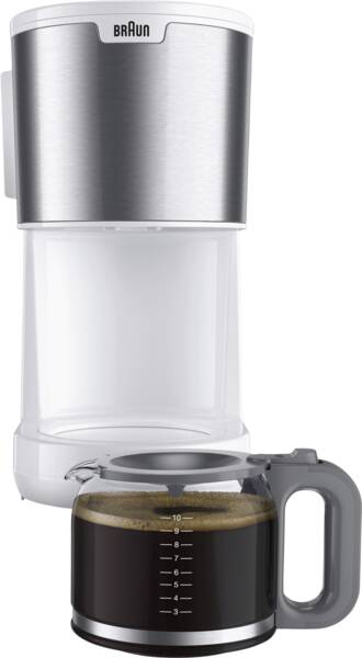 Braun Domestic Home Filterkaffeemaschine KF 1500WH Weiss