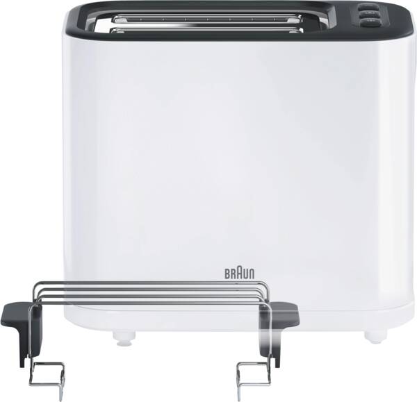 Braun Domestic Home 2-Scheiben-Toaster HT 3010WH PurEase Weiss