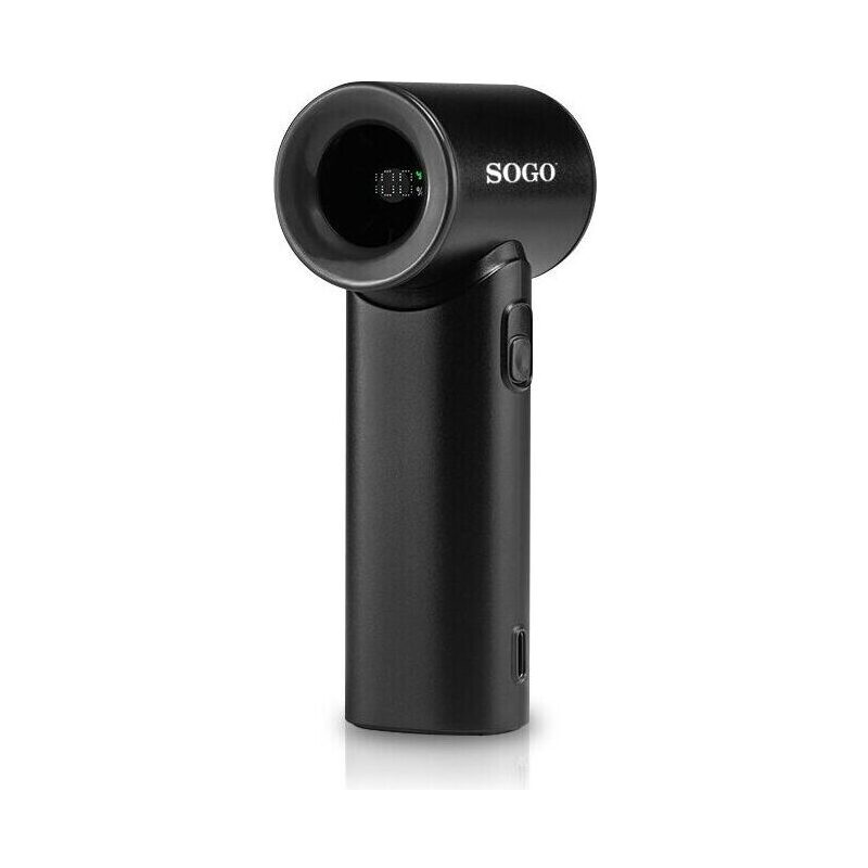 Sogo Handlüfter/Düsenventilator, tragbar, mit BLDC-Motor, Schwarz
